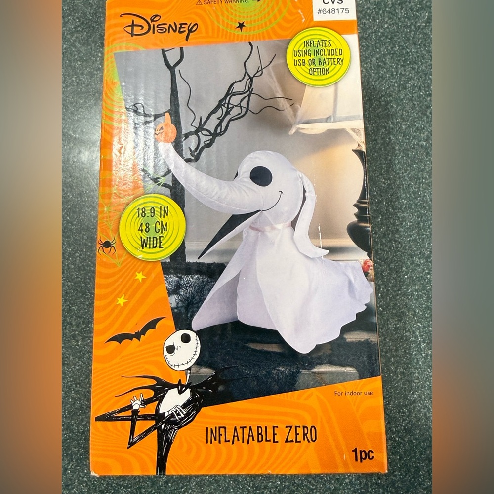 The Nightmare Before Christmas ZERO  Inflatable 18.9" tabletop from Disney